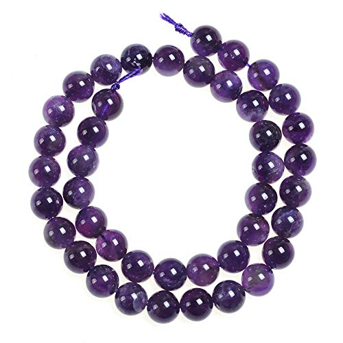 Natural Stone Beads 4mm Amethyst Beads Gemstone Round Loose Beads Crystal Energy Stone Healing Power for Jewelry Making DIY,1 Strand 15" - color: Amethyst, size: 4MM