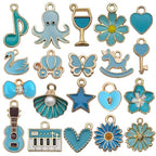 YouLuo 100Pcs Bracelet Charms for Jewelry Making Wholesale Bulk Jewelry Making Bracelets Charm KC Gold Alloy Charm Pendants and Gold Plated Enamel Charms Pendants for Bracelet Necklace - color: Multicolor+Gold