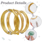 PH PandaHall 3 Sizes Brass Craft Wire 88.59 Feet Square Copper Beading Wire Jewelry Wire 20/22/26 Gauge(0.8/0.6/0.4mm) Dead Soft Copper Wire for Wire Wrapping Jewelry Craft Making, Gold