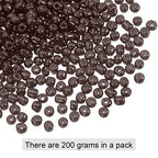 HARFINGTON 2000Pcs Small Glass Beads 6/0 4mm Loose Tiny Round Small Beads for Bracelet Earring Rings Jewelry Making, Brown - color: Brown