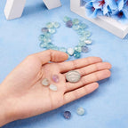 Craftdady 27pcs Faceted Teardrop Natural Fluorite Beads Top Drilled Energy Healing Crystal Gemstone Loose Beads Polished Chakra Stone Loose Beads 12x9-10mm for DIY Jewelry Crafts - color: Fluorite, 12x9-10mm