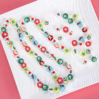 100pcs 10MM Mixed Christmas Beads Polymer Clay Spacer Beads for Women Jewelry Making DIY Bracelet Necklace Accessories Gift (Christmas) - color: Christmas