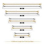 Necklace Extenders, 10Pcs Stainless Steel Gold Silver Necklace Bracelet Anklet Extension Chains with Lobster Clasps and Closures for Jewelry Making - color: Gold Silver