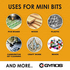 Gyros Pin Vise Hand Drill with Swivel Head and Mini Twist Drill Bit Set #50-60 11 Piece Micro Drill Bit Set - Professional Bundle for Jewelry Making, Hobby, Crafts and DIY