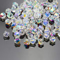 Dowarm 1000PCS Bicone Crystal Beads 4mm, Bulk Small Faceted Bicone Glass Beads for Jewelry Craft Making, DIY Bracelet, Necklace, Dolls (Crystal AB, 4MM) - color: 01-Crystal AB, size: 4MM