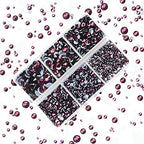 4000Pcs Mixed Size Hot Fix Round Crystals Gems Glass Stones Hotfix Flat Back Rhinestones (Amethyst) - color: Amethyst, size: 4000 Count (Pack of 1)