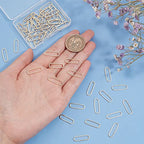 BENECREAT 60 PCS Real 18k Gold Plated Brass Connecting Rings, 0.8 Inch Oval Brass Plated Gold Jewelry Connecting Rings for Bracelets, Necklaces Jewelry Making - color: Oval
