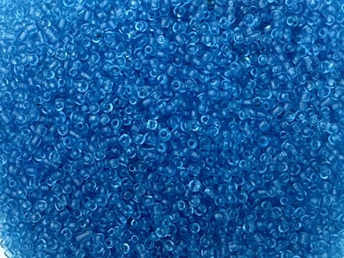 Seed Beads Size:11/0 50 gr / 1.76 oz (Turquoise Blue Transparent Matte) - color: Turquoise Blue Transparent Matte
