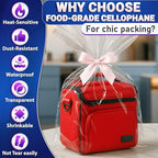 5 Pcs Shrink Wrap Bags for Gift Baskets – 32x40 Large Shrink Wrap, Wide Use for Gifts & Hampers – Durable & Easy to Use Clear Cellophane Bags for Presents, Mother’s Day Packaging & Holiday Baskets - size: 1 count (Pack of 5)