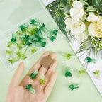 SUNNYCLUE 1 Box 40Pcs Lampwork Glass Beads Fengshui Chinese Cabbage Green Vegetable Handmade Lampwork Charms Bulk Fortune Wealth New Year Good Luck Loose Spacer Beads for Jewelry Making Kits