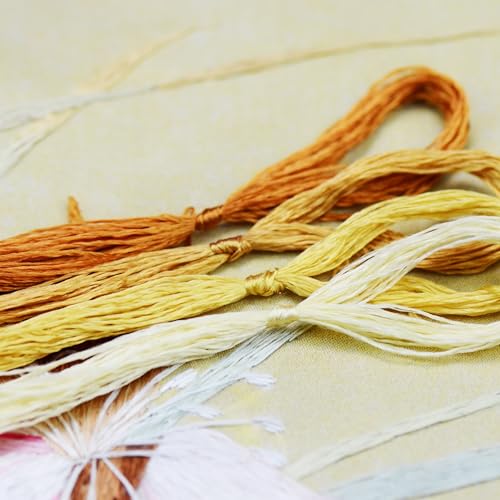 4 Skeins Mulberry Silk Floss Embroidery Thread Floss-Cross Stitch Threads China Silk Woven Jewelry Threads DIY Sewing Kits (13) - color: 13