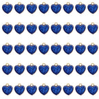 Honbay 40PCS Enamel Alloy Charms Pendant Dainty Cute Love Heart Shaped Pendants Valentine's Day Pendant Bead Charms for Keychains Earrings Bracelets Necklaces Jewelry Making and DIY Crafts - color: Blue