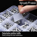 2Pack 12 Grids Craft Organizers and Storage Bead Organizer Tackle Box Organizer with Adjustable Divider, Plastic, Clear