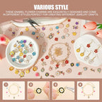 352 Pcs Assorted Charms for Jewelry Making,Mixed Enamel KC Gold Alloy Letter Pendants,Wholesale Bulk Jewelry Charms for DIY Necklace Bracelet Earring and Crafting - style: A7:Flower Charms-270Pcs Kit