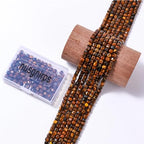 Natural Faceted Yellow Tiger Eye Cube Stone Beads 5-5.5mm 60pcs/str Loose Square Semi Gemstone Stone Beads for Making Bracelets Necklace Earrings - color: Yellow Tiger Eye