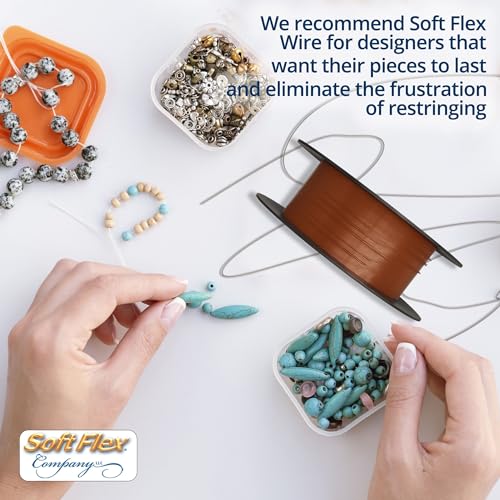 Soft Flex 49 Strand Beading Wire - Medium 0.19 Diameter - 30 Feet Nylon Design Wire - style: Copper