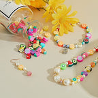 200PCS Colorful Fruit Polymer Clay Beads Kit - 10mm Mixed Fruit Spacer Beads for Jewelry Making DIY Bracelet Necklace - color: Clay Fruits
