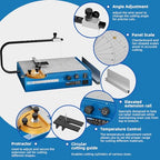 Hot Wire Foam Cutter, Foam Cutting Worktable with Elevated Extension Rail, Hot Wire Cutting Tool for EVA, Sponge, KT board, Insulation panels, Polystyrene Foam Various Thermoplastic Materials Blue - color: Blue