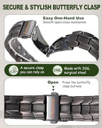 Copper Bracelet for Men, 2X Strength 99.99% Pure Copper Magnetic Bracelet with Magnets, Butterfly Clasp Design, Adjustable Length with Sizing Tool - color: Gunmetal