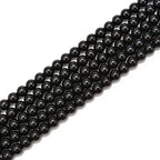 2.0mm Large Hole Black Onyx Smooth Round 6mm Crystal Energy Stone Healing Power Natural Gemstone Loose Beads for Jewelry Making