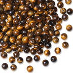 DUQGUHO Tigers Eye Beads 8mm Brown Beads for Bracelets Natural Crystal Gemstones Bead 47PCS - color: Brown#1