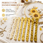 Natural 100% Silk Thread, Handmade Embroidery Thread Silk Floss 8 Colors 110m Each (63) - color: 63
