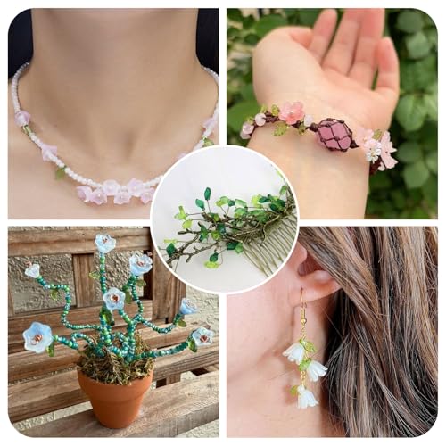 Beadthoven 250Pcs Green Acrylic Leaf Beads 5 Colors Transparent Mini Small Leaves Bead Caps Plastic Plant Leaf Charm Tiny Spacers Bulk for DIY Earrings Bracelet Keychain Necklace Spring Jewelry Making - color: Mini Leaf