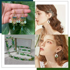 SUNNYCLUE 1 Box 400Pcs 8 Colors Glass Seed Beads Green Glass Beads Bulk 6mm Flat Rondelle Transparent Glossy Loose Spacers for Crafts DIY Bracelets Necklaces Phone Chain Jewelry Making Supplies Adult - color: Green, Transparent, White