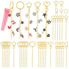 Ecoofor 50 Set Keychain Making Kit, 5 Style Metal Keychain Clips with Swivel Snap Hooks, Lobster Clasps, Key Rings & Extender Chains for DIY Crafts, Jewelry, Bags, Keychains & Gift Accessories - color: 50 Set Keychain Making Kit