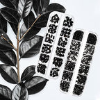 qiipii 4080Pcs Black Nail Rhinestones Crystal Flatback Jet Black Rhinestones Round Beads Glass Gems Stones Nail Art Gems Diamonds jewels Multi Shapes Sizes Nail Charms for Nails Eyes Makeup DIY Crafts - color: Jet Black, size: A Set