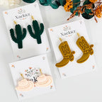Xaekicr Western Theme Polymer Clay Cutters Set – 3PCS Cowboy Hat Boot Cactus Clay Earring Cutters, Polymer Clay Molds and Tools for DIY Jewelry Making - color: Z color