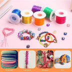 Cridoz 6 Pack Lanyard String Kit, Plastic Lacing Cord Gimp String Lanyard Weaving Kit for Boondoggle, Bracelets, Keychains, Crafts (Glitter) - style: Glitter