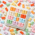 200pcs Bear Beads Colorful Gummy Bears Color Acrylic Beads for Necklace Bracelet Key Chains Jewelry DIY Craft Making(Bear-1) - color: bear-1