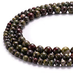 BEADIA Natural Dragon Blood Stone Round Loose Semi Gemstone Beads for Jewelry Making 8MM 44PCS - color: Dragon Blood Stone, size: 8mm