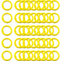 Carabiner Clip 48Pcs Yellow Metal Key Ring Clip Circle Keychain Rings Bulk Spring O Ring Round Cute Carabiner Spring Snap Hook Key Chain Clips for DIY Keychain Bag Charm Handbag Purse Dog - color: Yellow