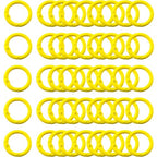 Carabiner Clip 48Pcs Yellow Metal Key Ring Clip Circle Keychain Rings Bulk Spring O Ring Round Cute Carabiner Spring Snap Hook Key Chain Clips for DIY Keychain Bag Charm Handbag Purse Dog - color: Yellow