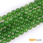 GEM-Inside Natural 2mm Green Taiwan Jade Gemstone Loose Beads Spacer Tiny Beads for DIY Jewelry Making 15" - color: Green Taiwan Jade, size: 2mm