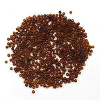 Perlin Glass Seed Beads 3mm 8/0 Round Mini Small Pony Beads 3300pcs for Making Earrings Bracelets Pendants Waist Jewelry DIY Handmade Transparent Color Kit (Dark Brown) - color: Dark Brown