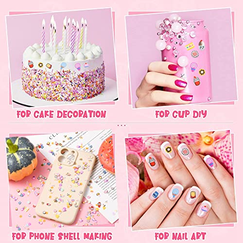 Airssory 3000 Pcs Handmade Polymer Clay Food No-Hole Slice Beads for Jewelry Making DIY Craftings - color: Food No-Hole Slice Beads_3000 Pcs
