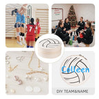24-Pack Volleyball Travel Jewelry Case Round Volleyball Stuff Portable Jewelry Organizer Storage Case for Team Athletes & Sports Enthusiasts Christmas Events & Milestones - style: Volleyball-24