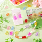 150Pcs Acrylic Gummy Bear Beads Clear Fake Gummy Bear Cute Candy Animal Kandi Bracelet Beads Flat Back Cabochons for Crafts DIY Jewelry Making Supplies 10 Colors 18x12mm - color: 11 Colors