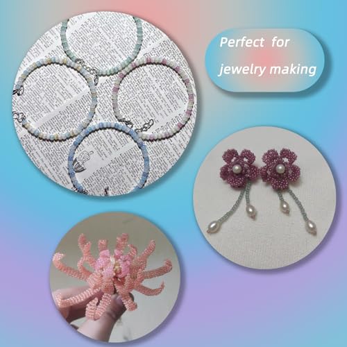 12/0 Tiny Glass Seed Beads Bulk, 2mm 4400 Pcs Craft Pony Beads for Jewelry Making, Friendship Bracelet, Hair Braiding, DIY Necklace Key Chain (Lake Blue) - color: Lake Blue, size: 2mm