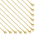 16 Inches Gold Stainless Steel Necklace Chain Bulk Craft Snake Link Chain Jewelry Necklace for Women Men - color: Gold Snake, size: 16 inches