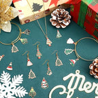 SANNIX 90 Pcs Christmas Charms for Jewelry Making, Christmas Tree Charms Holiday Xmas Enamel Pendants for Bracelets Necklaces Earrings Making and Crafting - color: Christmas Tree Color