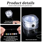 1 Roll 0.3MM 100M Crystal Elastic String Thread Cords Clear Sturdy Stretch White Thin TPU Transparent String Rope Sewing Accessories Bulk for Bracelets Jewelry Making Beading DIY Crafts - size: 0.3mm 109.36 Yards