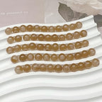 200PCS Glass Beads 8mm Glass Beads for Bracelets Necklaces Jewelry Making DIY Crafts (Brown) - color: 5Brown