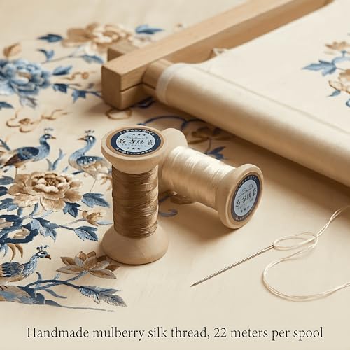 Natural 100% Mulberry Handmade Embroidery Silk Thread Silk Floss (21) - color: 21