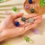 FASHEWELRY 12Pcs Glass Wind Bell Beads - 6 Colors Transparent Glass Fishing Jellyfish Trumpet Flower Beads Caps for Wind Chimes Craft Jewelry Making - color: 6 Colors Trumpet Wind Bell Beads