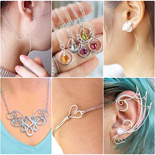 anezus 20 Gauge Jewelry Wire, 28 Yards Craft Wire Tarnish Resistant Copper Beading Wire for Jewelry Making Supplies and Crafting(Silver) - color: Silver