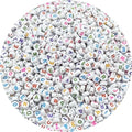 1000pcs Round Acrylic Alphabet Beads for Jewelry Making & DIY Crafts (P-Colorful Letter White Bead) - color: P-Colorful Letter White Bead